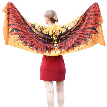 Orange scarves wings
