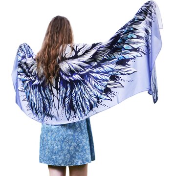 Angel Blue Wings – cotton scarf