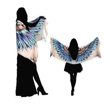 Turquoise Wings – mother and daughter set