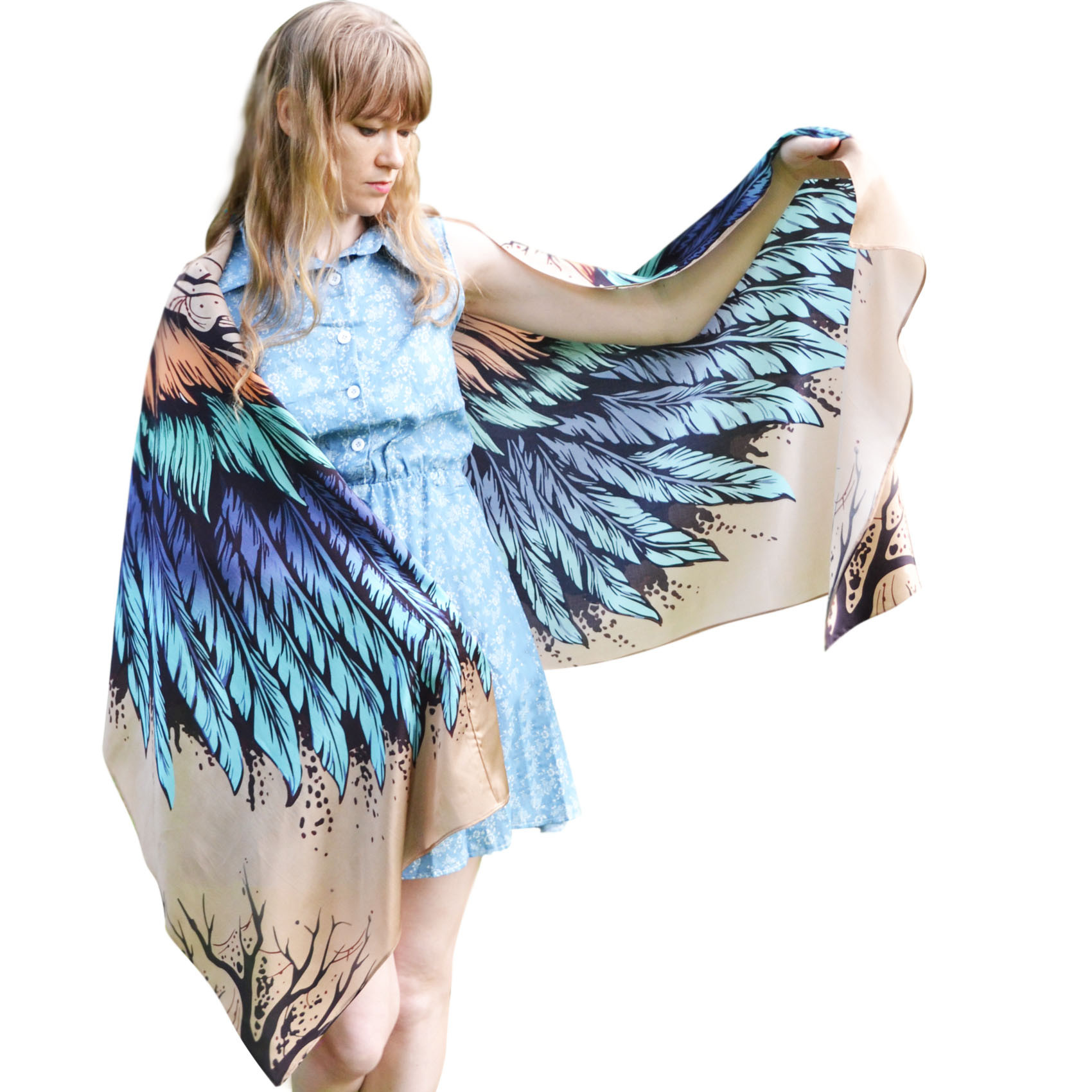 Orange scarves wings