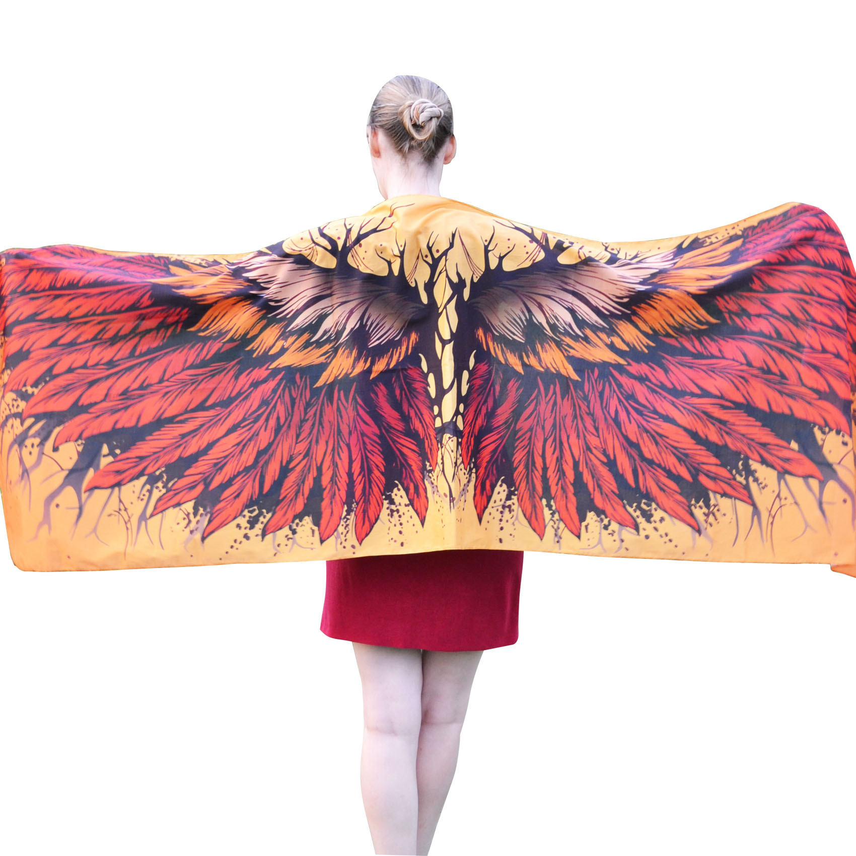 Orange scarves wings
