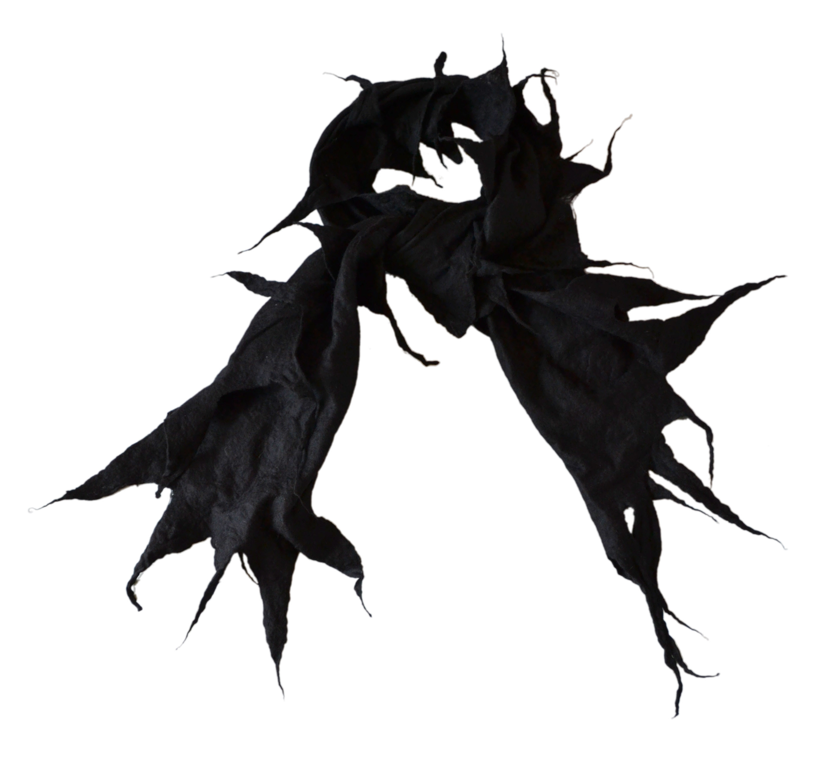 Gothic Black Wings Scarf Warm Wrap Shawl Wool Fiber