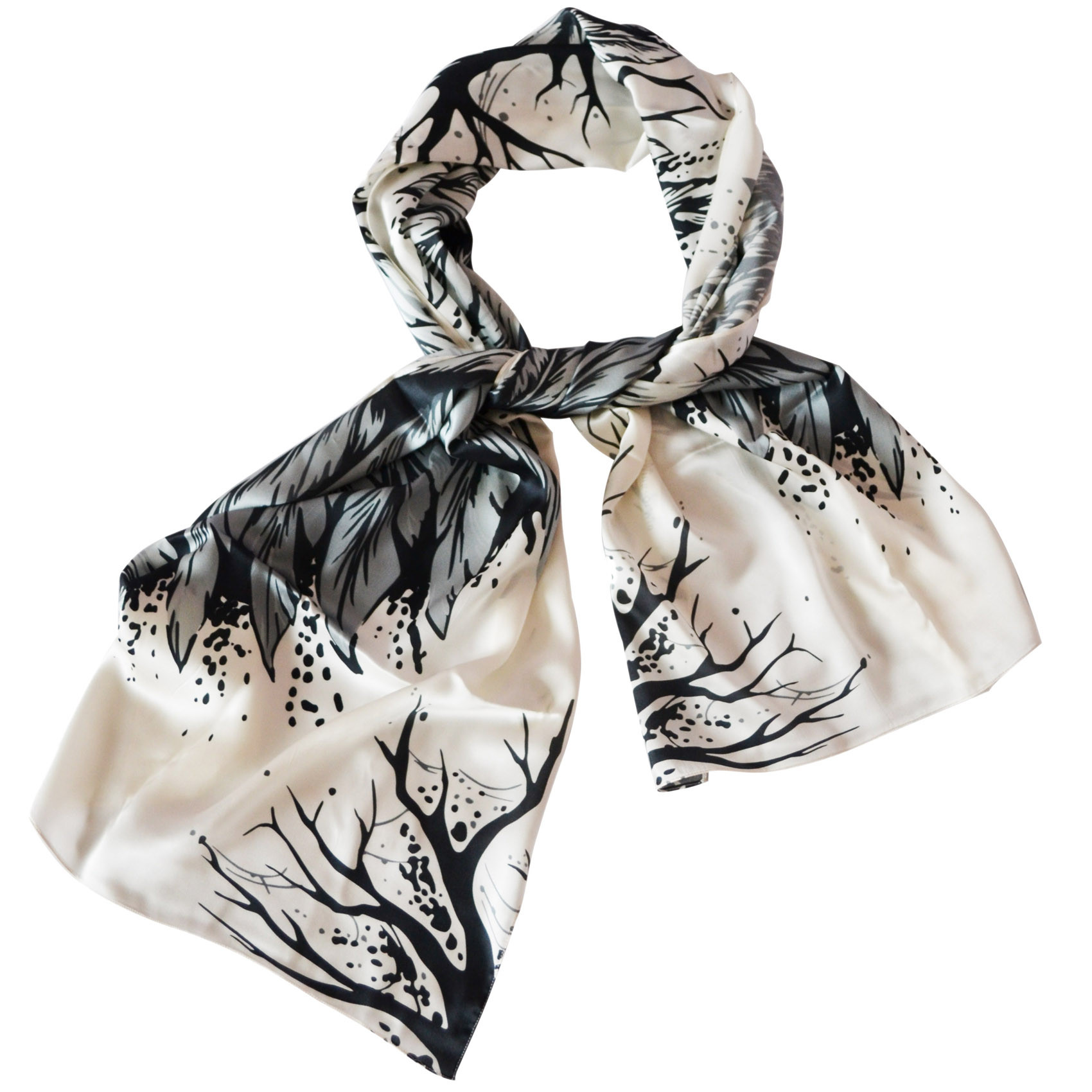 Silk Wings – white scarf