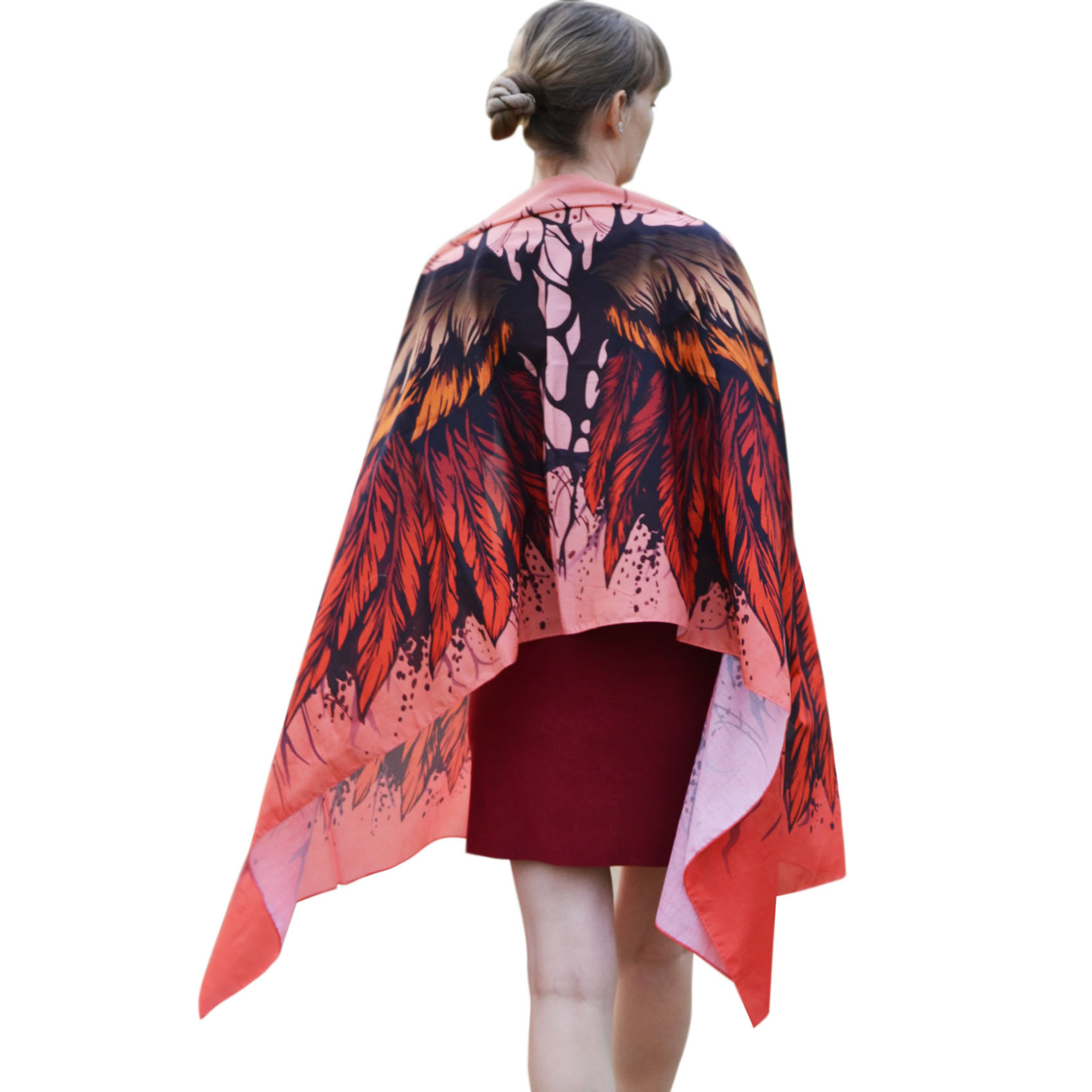 Red Wings – silk scarf