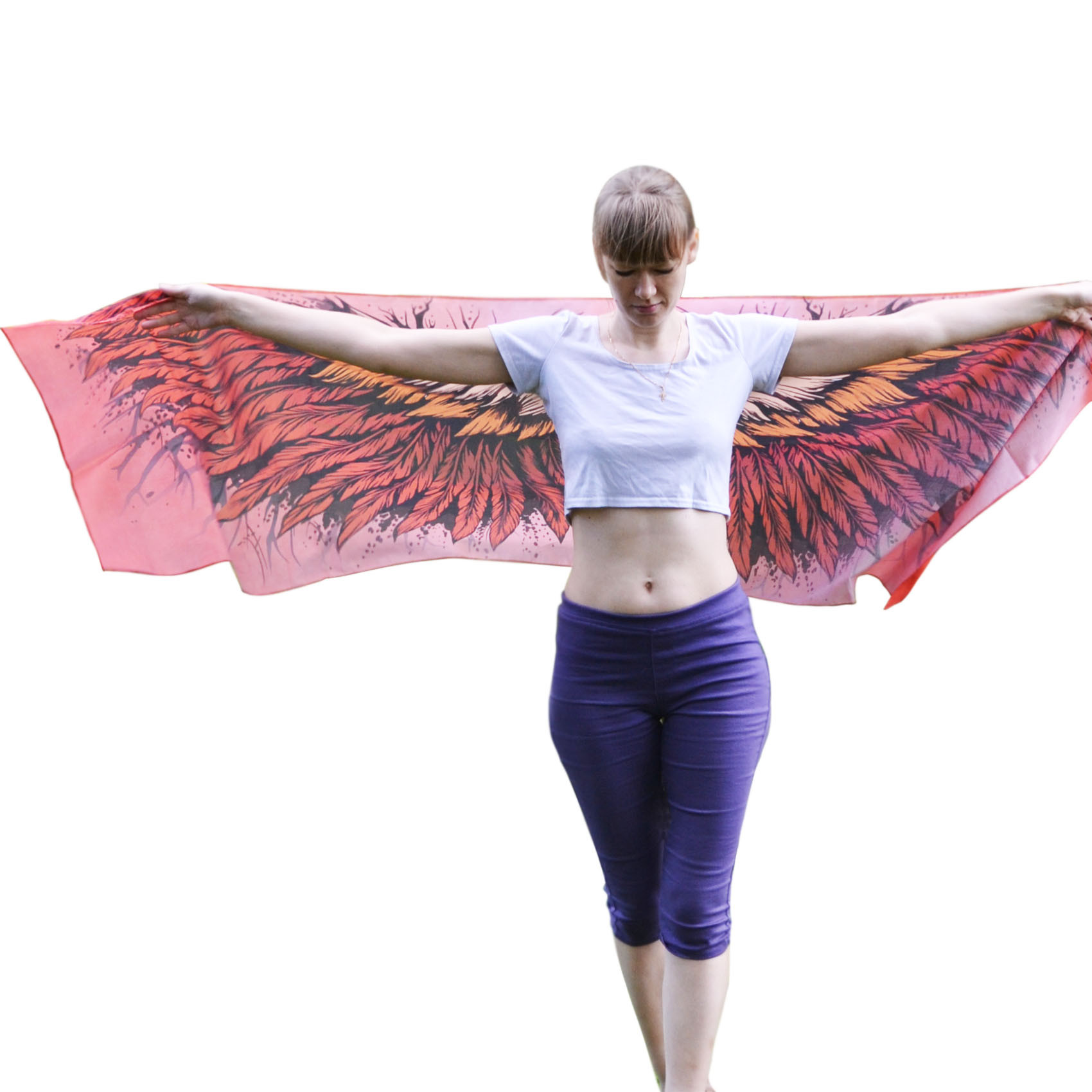 Red Wings – silk scarf