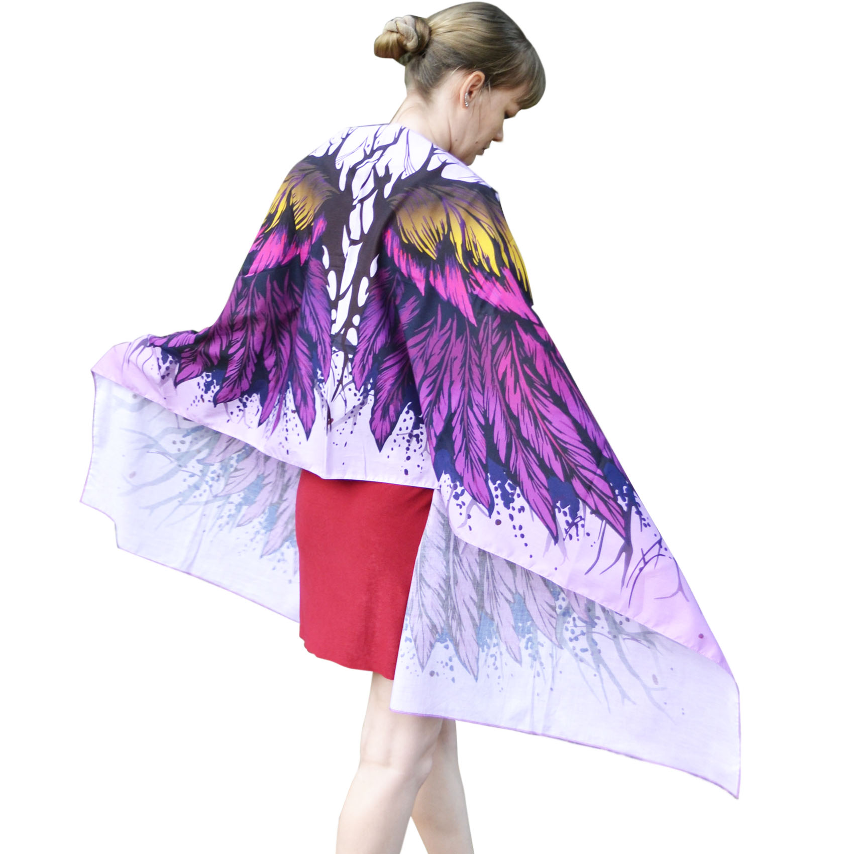Purple wing scarf from the POSMall demo catalog